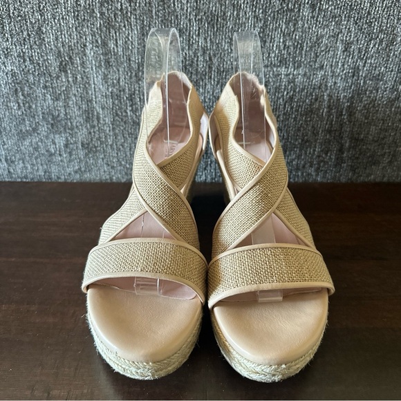 Taryn Rose Women’s Krissy Espadrille Wedges Sandals Shoes Beige Tan Leather 9.5 - Picture 2 of 9